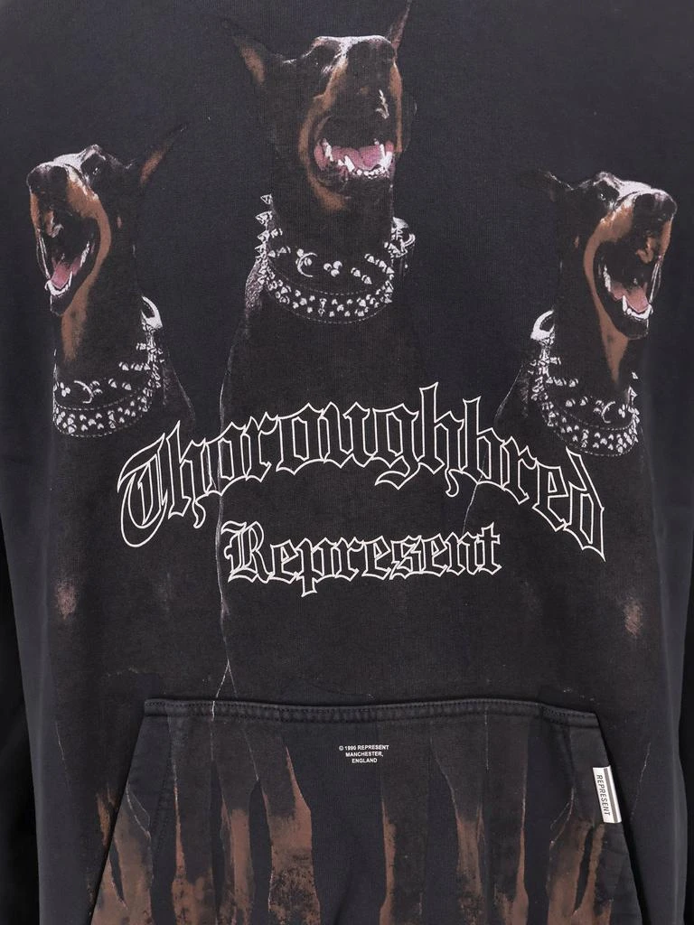 Represent Cotton sweatshirt with frontal thoroughbred print 3