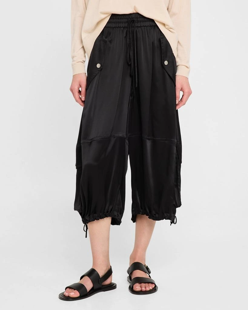 CO Braies Silk Wide-Leg Crop Cargo Pants 4