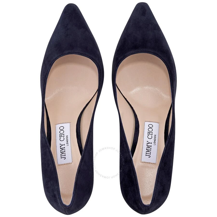 Jimmy Choo Ladies Romy 85 Navy Suede Pumps 3