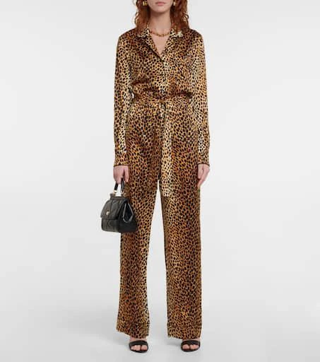 Dolce 
Gabbana Animal-print silk-blend jumpsuit 2