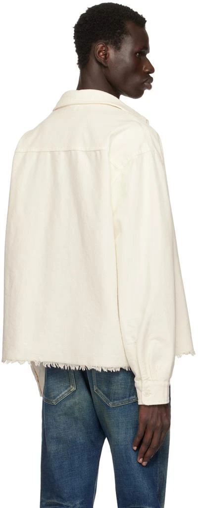 John Elliott Off-White Solid Hemi Oversized Shirt 3
