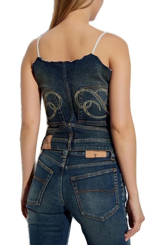 Balenciaga Balenciaga Lace Detailed Denim Top 3