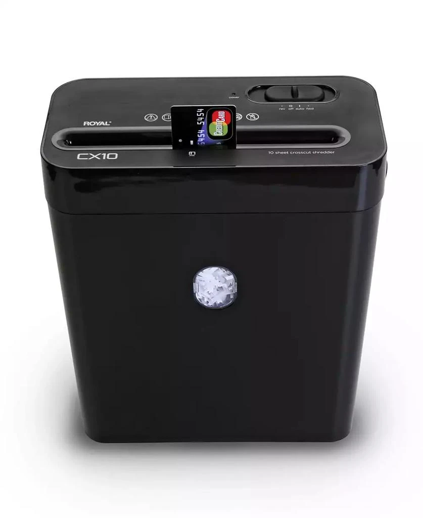 royal 10 Sheet Cross Cut Lift Off Paper Shredder, Black 4