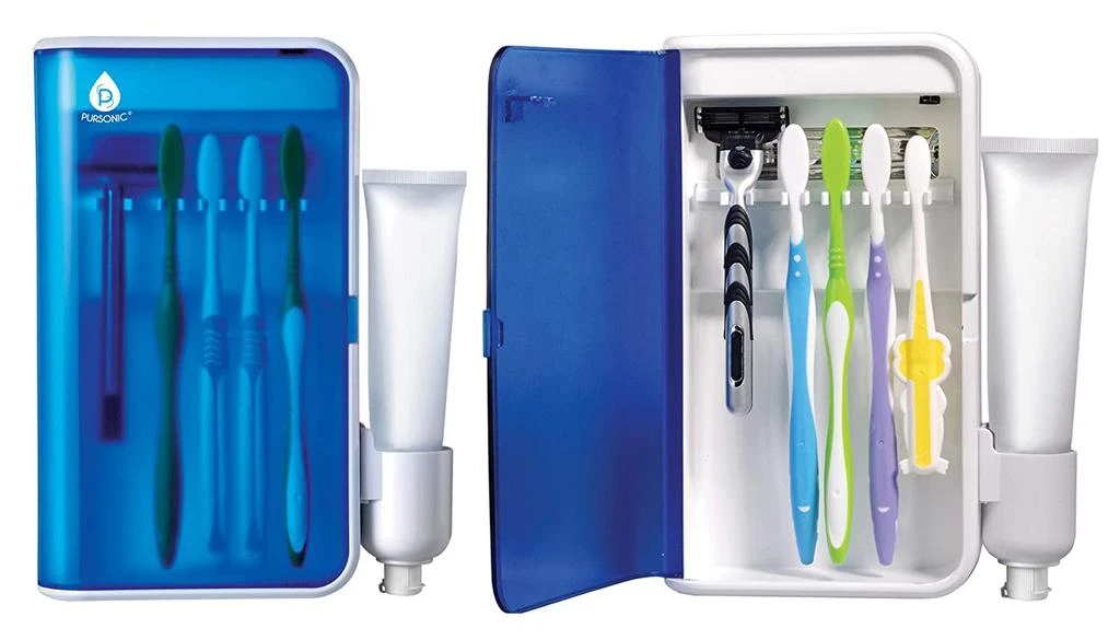 PURSONIC WALL MOUNTABLE PORTABLE UV TOOTHBRUSH SANITIZER 1
