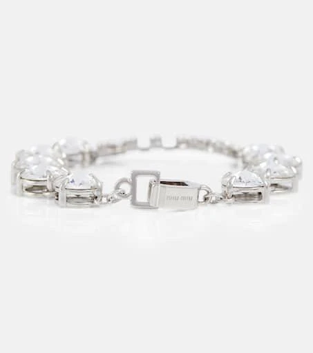 Miu Miu Logo crystal-embellished bracelet 2