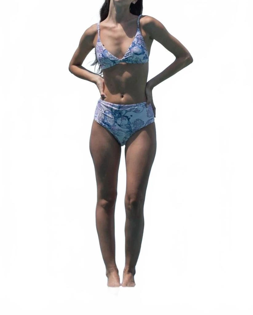 Las Sureñas Amor High Waist Bikini Set In Blue 2