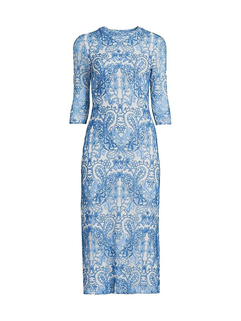 knee length dresses for ladies Kaimarie Mesh Dress - Johnny Was main image 1