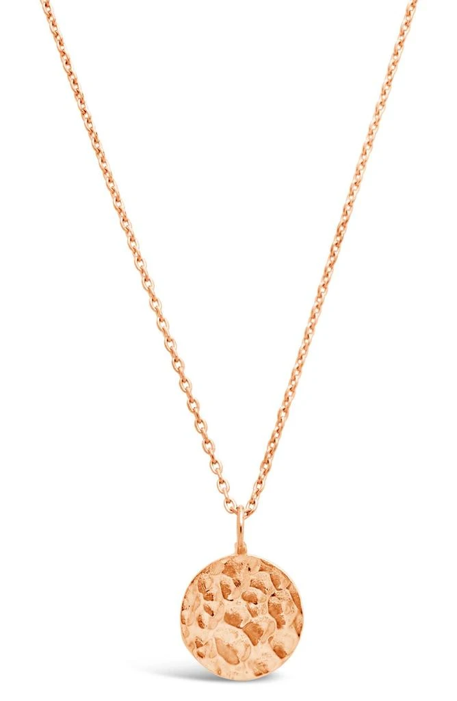 Sterling Forever 14K Yellow Gold Vermeil Hammered Pendant Necklace 1