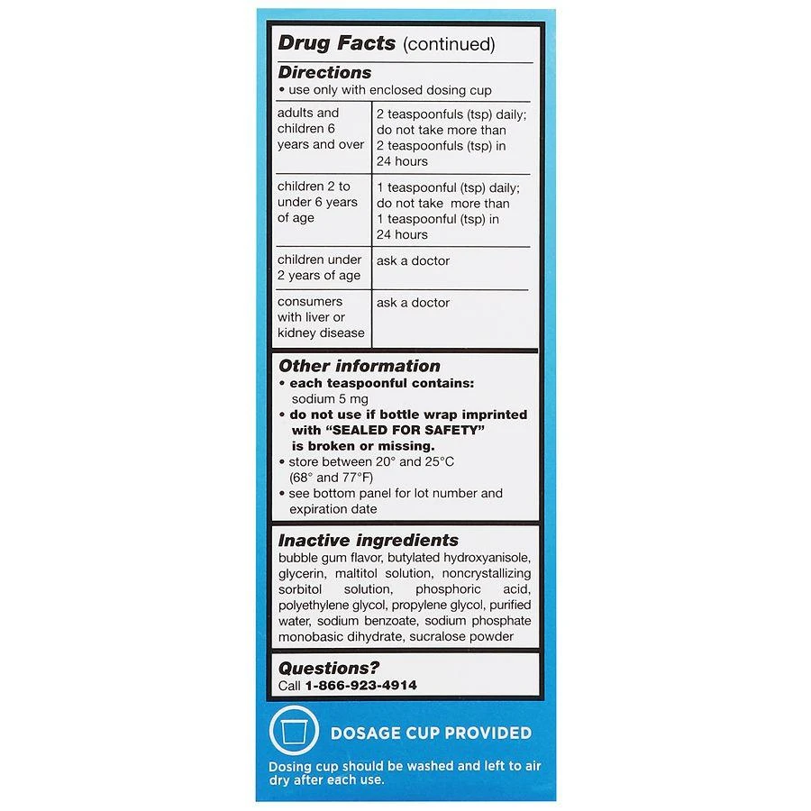 Walgreens Children's Allergy Relief Loratadine Dye-Free Liquid Bubble Gum 4