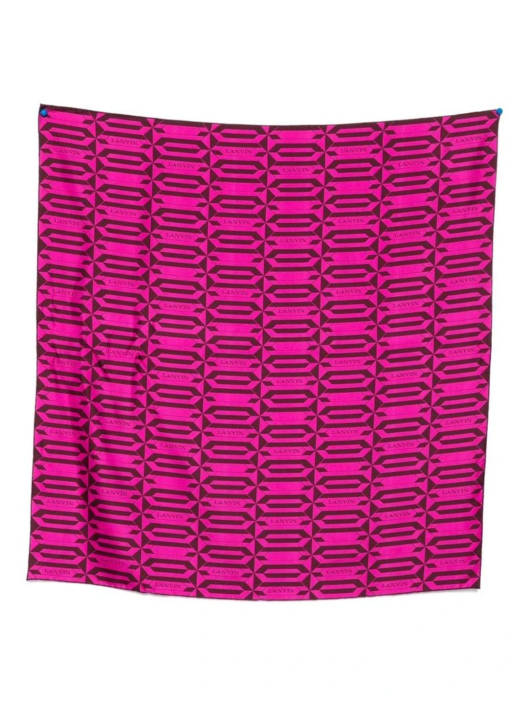 Lanvin Silk Scarf with Geometric Pattern