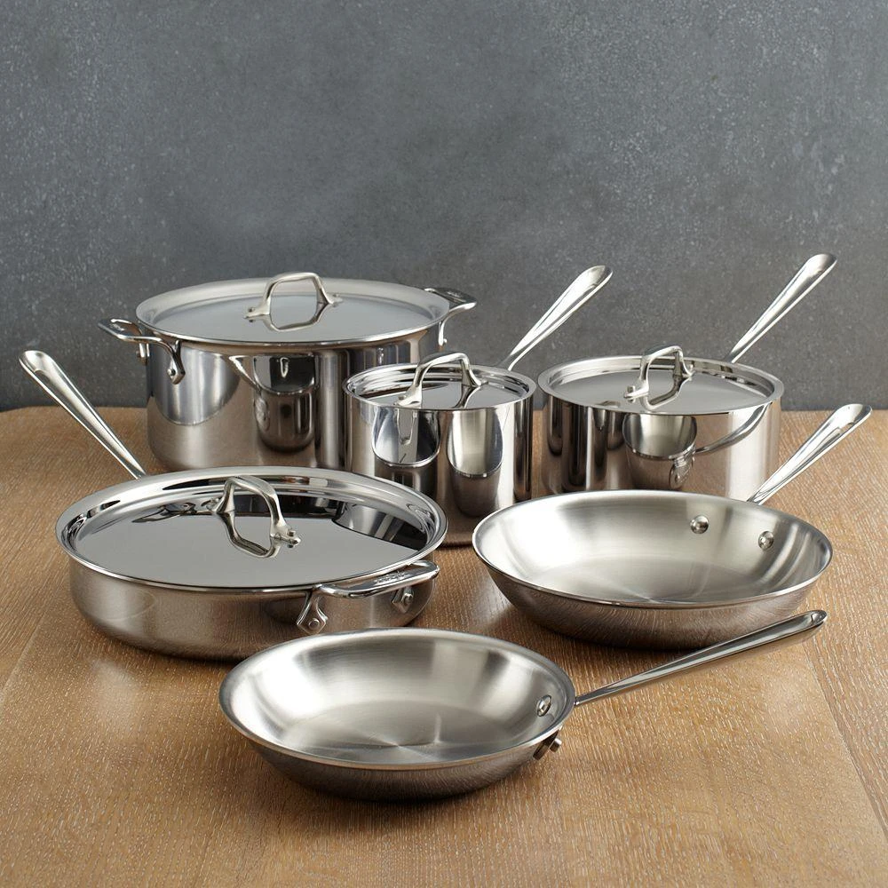 All-Clad All Clad D3 Stainless Steel 3-Ply Bonded 10-Piece Cookware Set 2