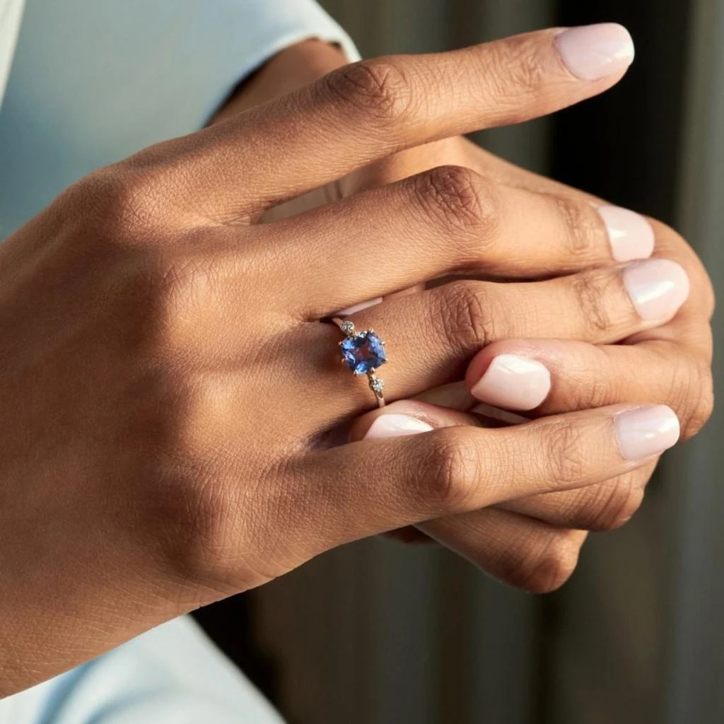 Dinny Hall Iris 14k tanzanite & created diamond ring 3