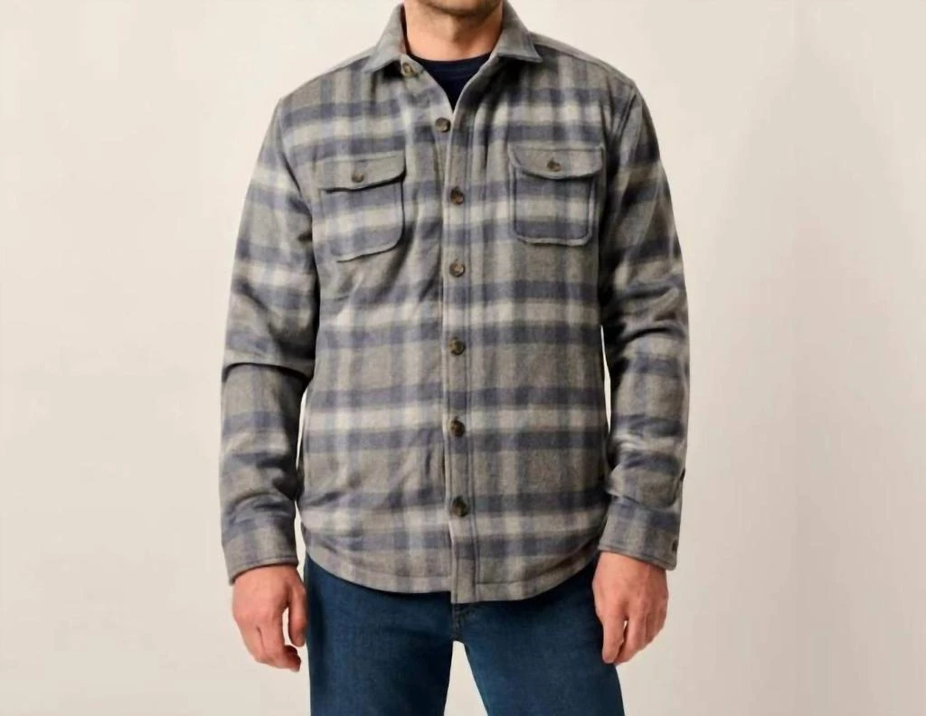 Johnnie-O Johnnie-O - Hassler Cashmere Blend Sherpa-Lined Shacket