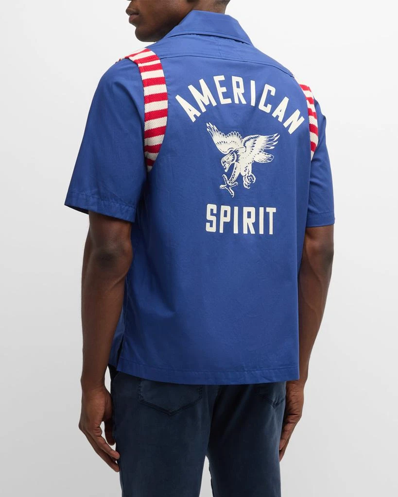 Rhude Men's American Spirit Poplin Button-Down Shirt 4