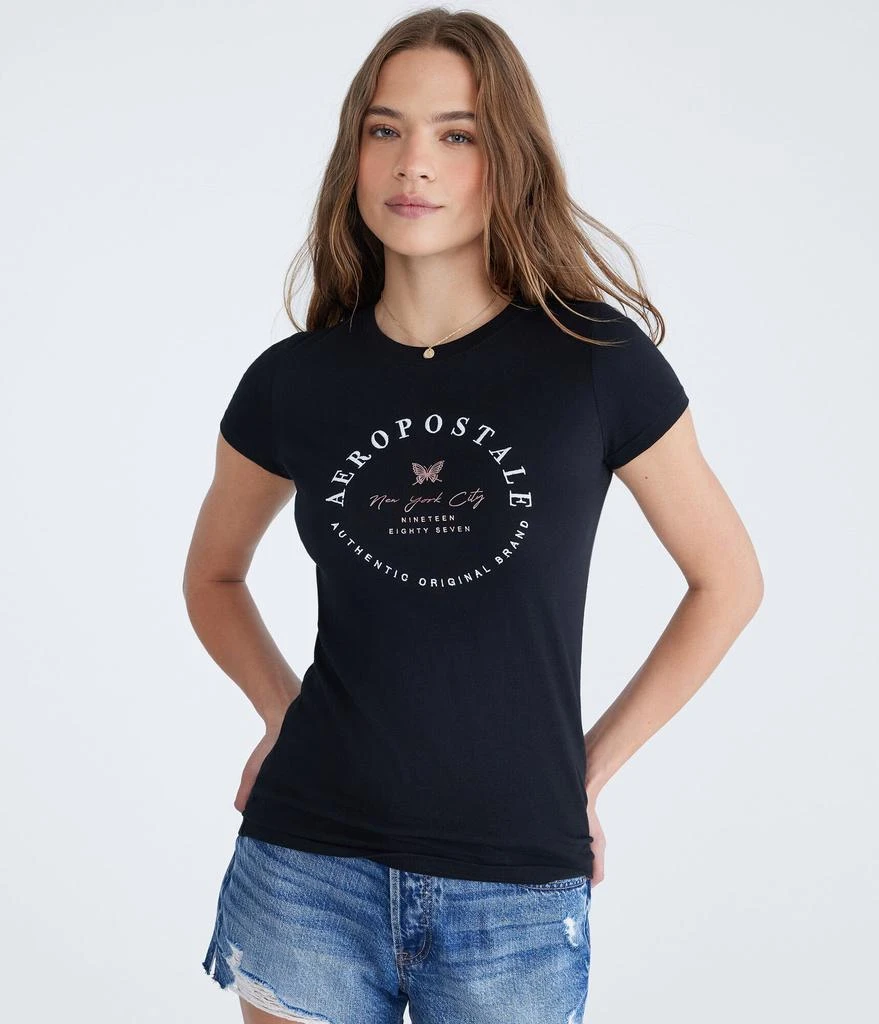 Aeropostale Butterfly Foil Graphic Tee 1