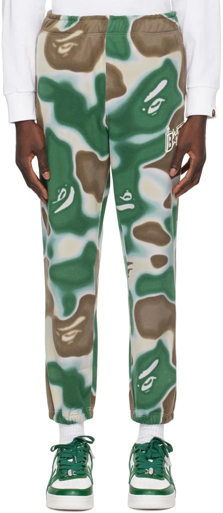 Bape Green & Brown Liquid Camo BAPE STA Sweatpants 1