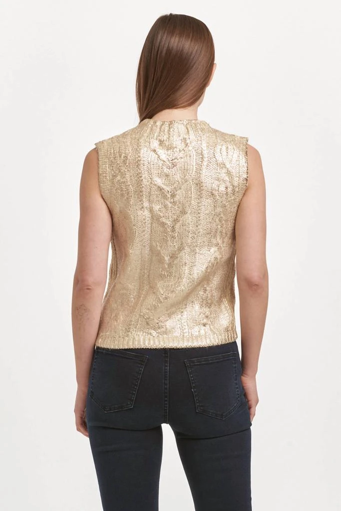 DEAR JOHN DENIM Tatiana Crew Neck Sleeveless Sweater In Rose Gold 2