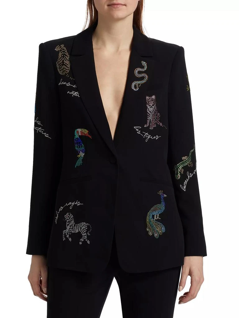 Cinq à Sept Karlie Jungle Crepe Blazer 3