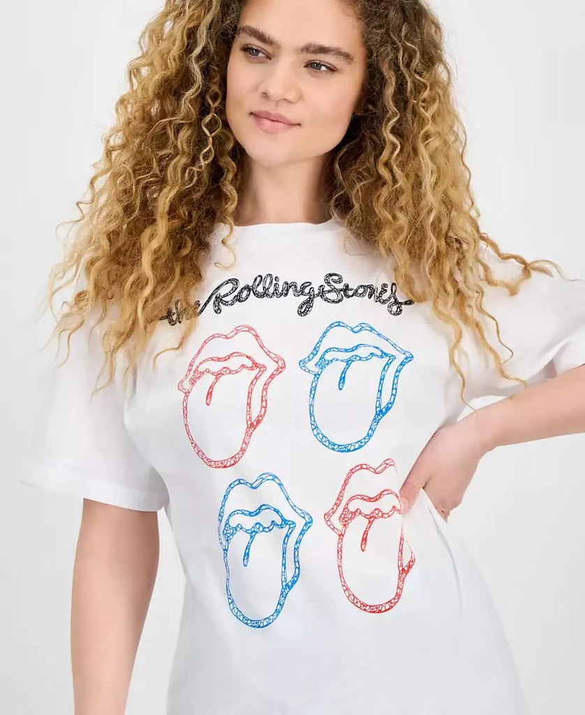 Freeze 24-7 Juniors' Rolling Stones Grid Graphic T-Shirt 3