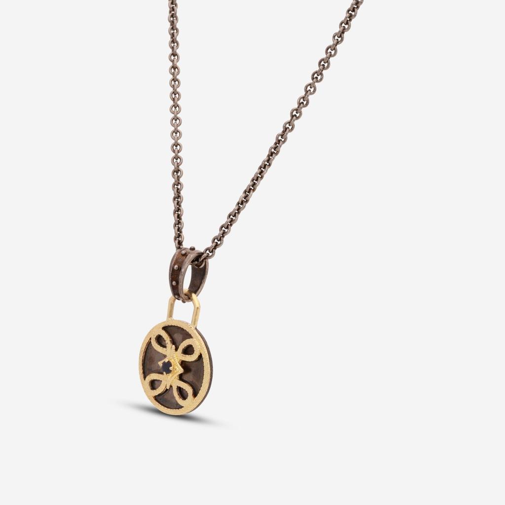 Armenta Armenta 18K Yellow Gold & Grey Sterling Silver Unisex Necklace 19672