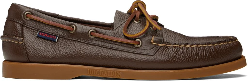 SEBAGO Brown Portland Martellato Boat Shoes 1