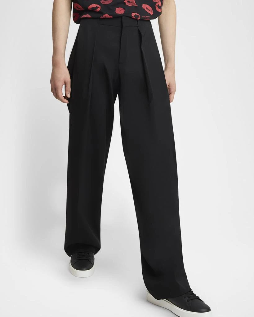 Balmain Men's Pleated Wool Pants 5