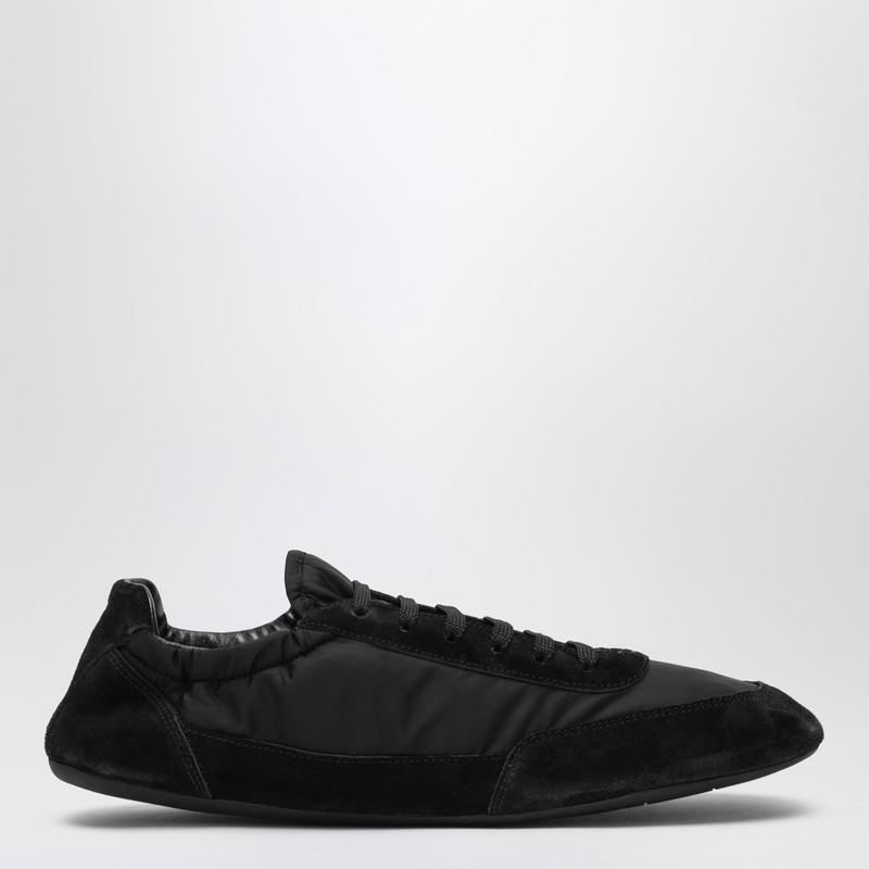 Prada Black Re-Nylon and suede Sneaker Collapse