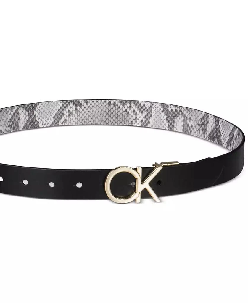 Calvin Klein Women's Reversible Monogram Buckle Belt 4