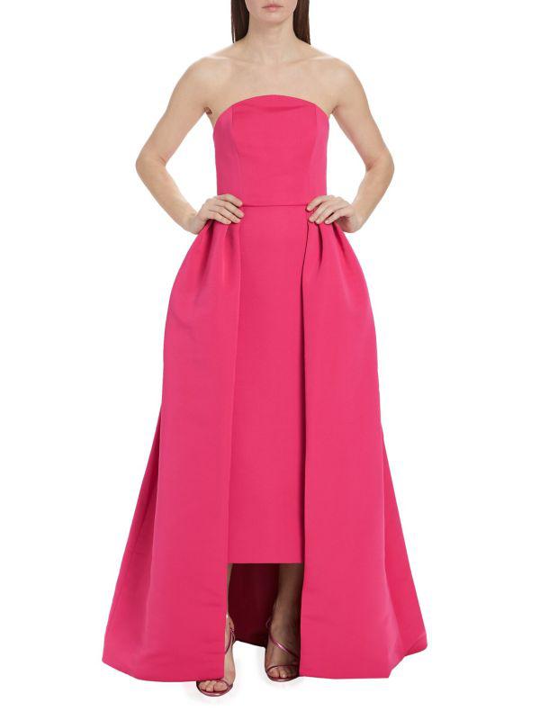 Amsale Arch Strapless High-Low Gown
