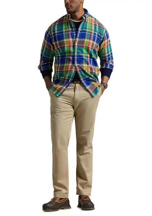 Ralph Lauren Big & Tall Plaid Brushed Flannel Shirt 3