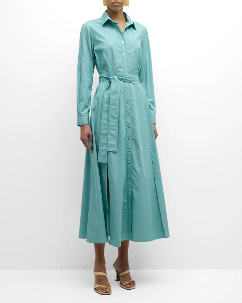 Finley Laine Striped Side-Slit Midi Shirtdress 3