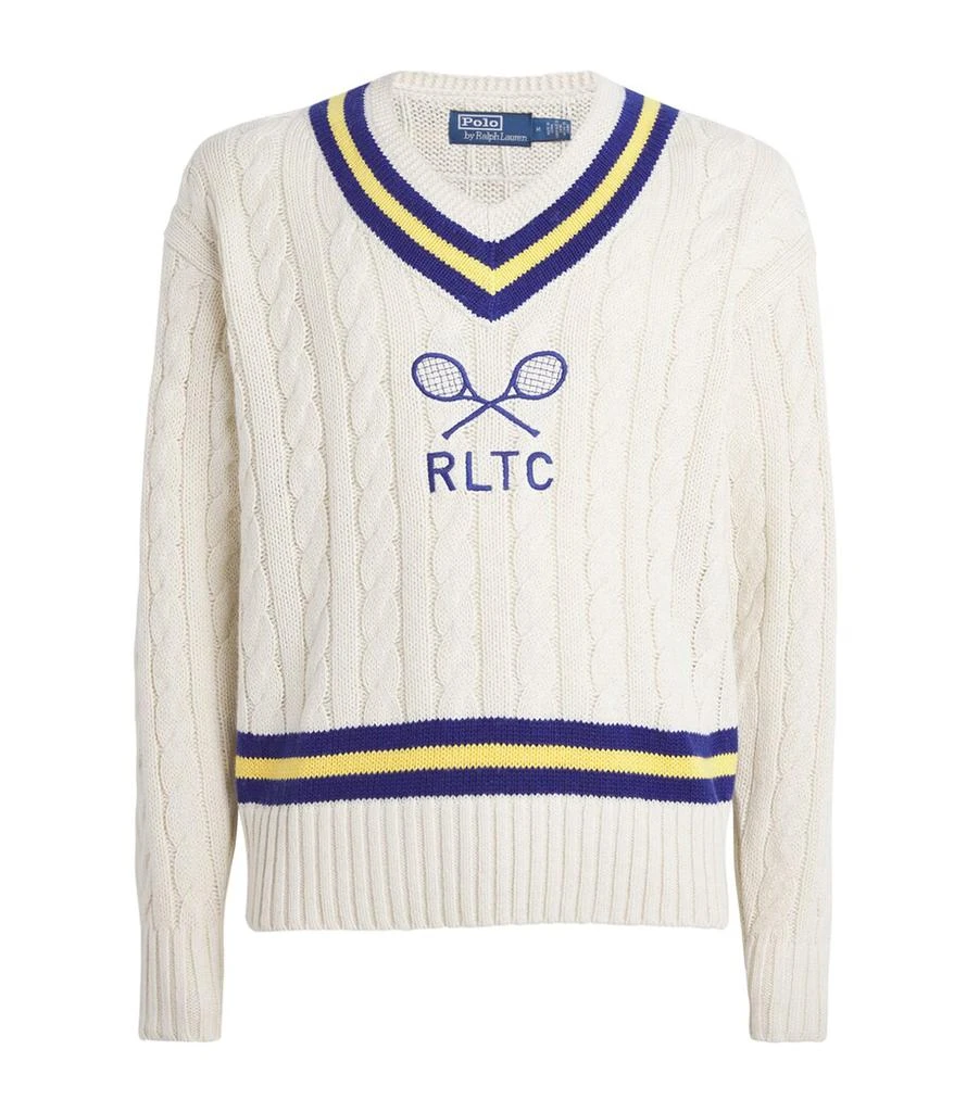 Ralph Lauren Cable-Knit Embroidered Sweater 1