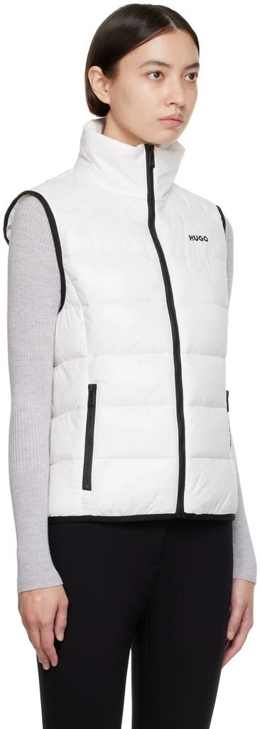Hugo Boss White Recycled Nylon Vest 2