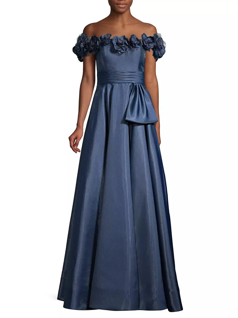 Basix Black Label Petaled Off-The-Shoulder Gown 3