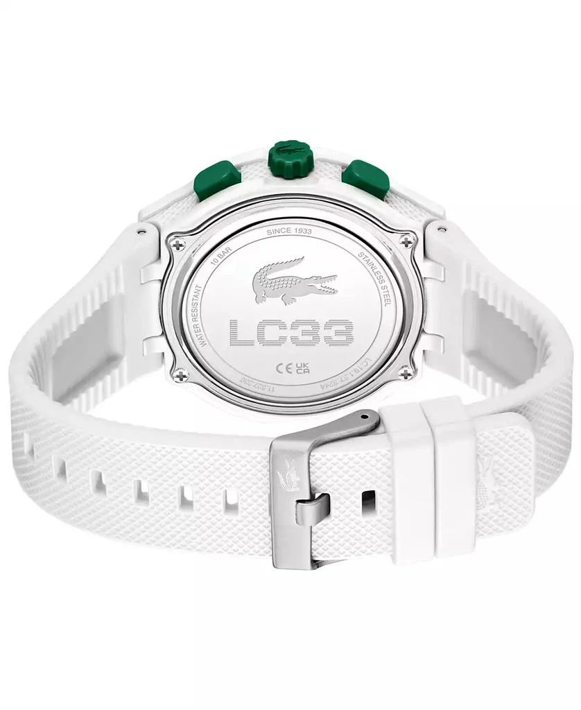 Lacoste Men's LC33 White Silicone Strap Watch, 45mm 3