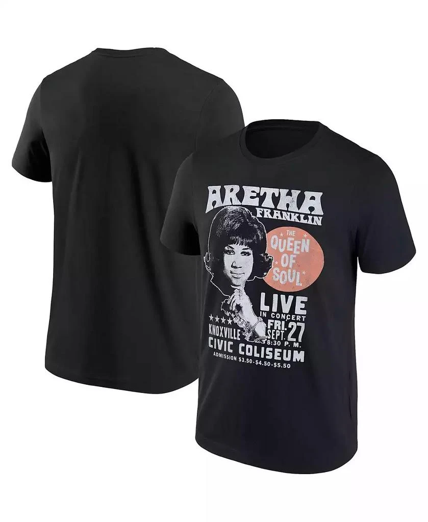 Philcos Men's Black Aretha Franklin Graphic T-shirt 1