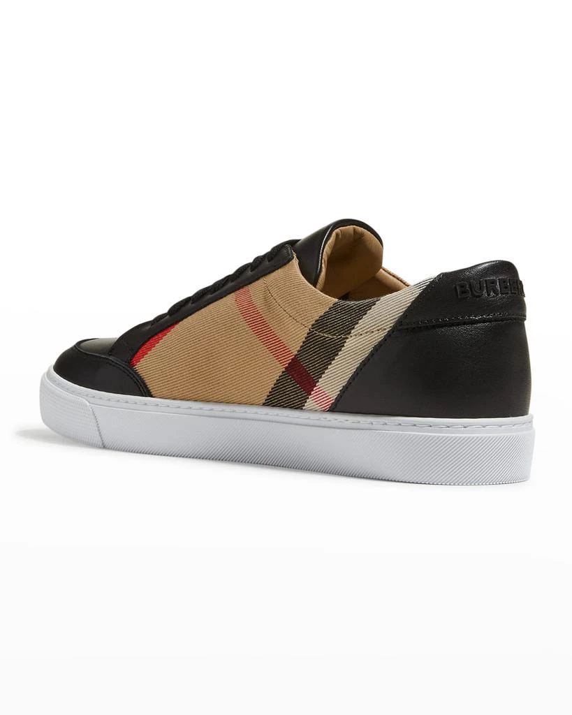 Burberry Salmond Check Leather Low-Top Sneakers 5