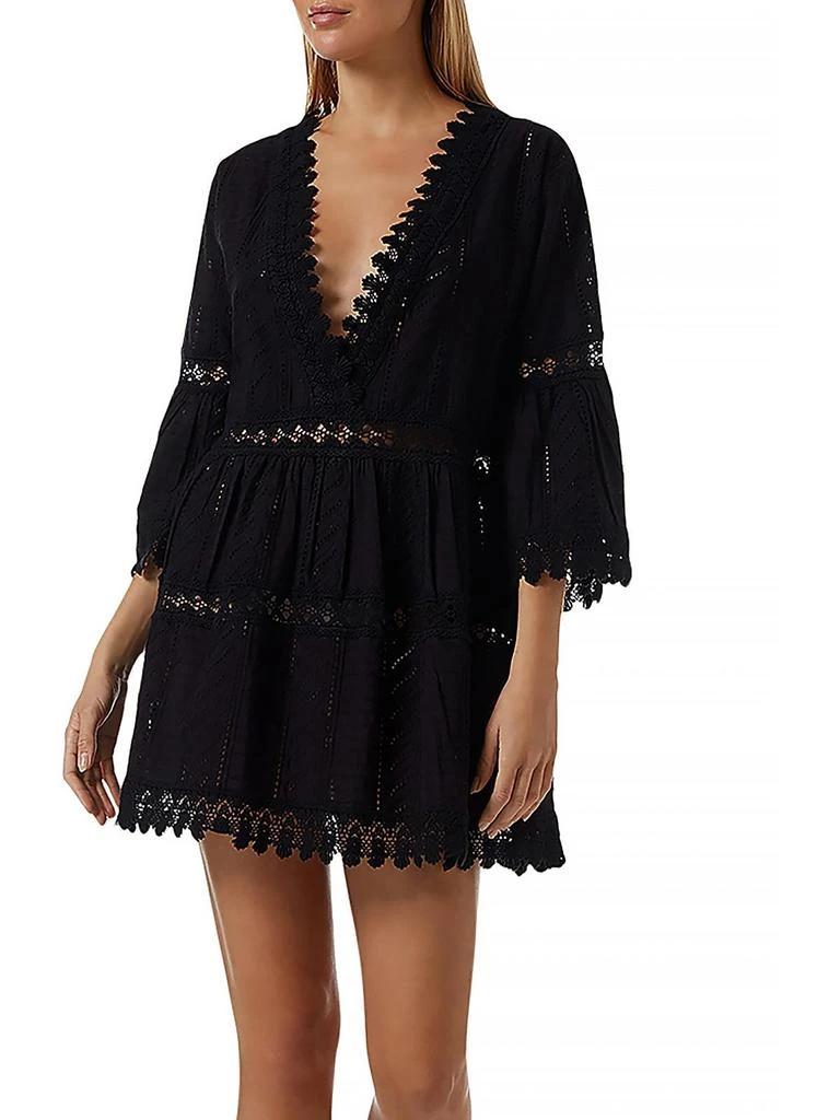 MELISSA ODABASH Victoria Womens Crochet Beachwear Cover-Up 1