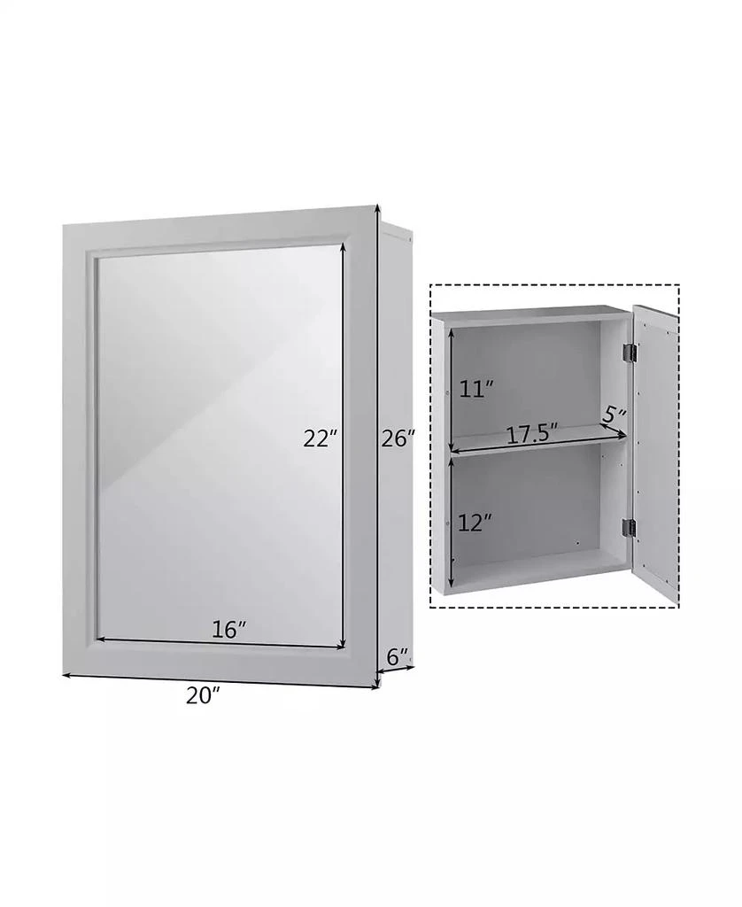 SUGIFT Wall-Mounted Mirrored Medicine Cabinet 3