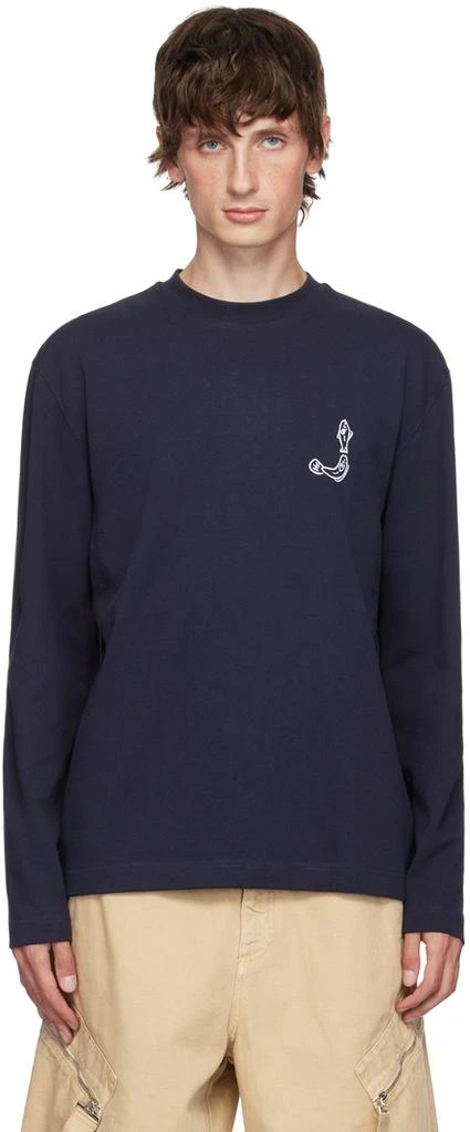 Jacquemus Navy La Casa 'Le t-shirt Merù manches longues' Long Sleeve T-Shirt 1