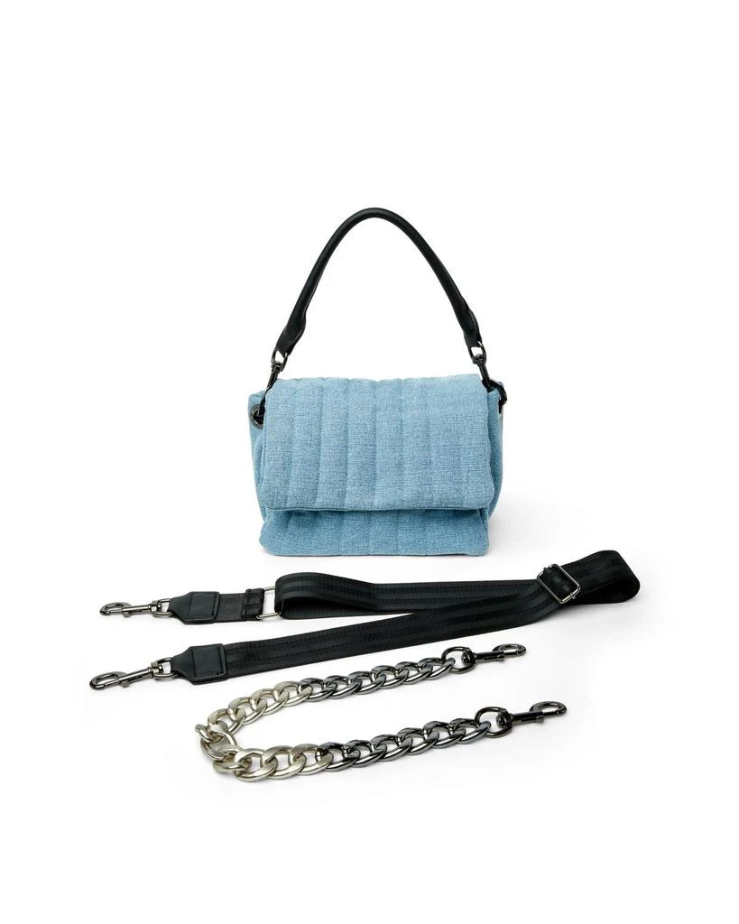 THINK ROYLN Women's Bar Bag In Stone Washed Denim 2