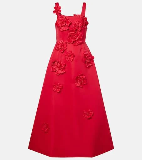 Leo Lin Rianne floral-appliqué maxi dress 1
