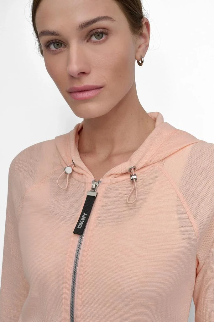 DKNY SLUB WAFFLE KNIT HOODIE 8