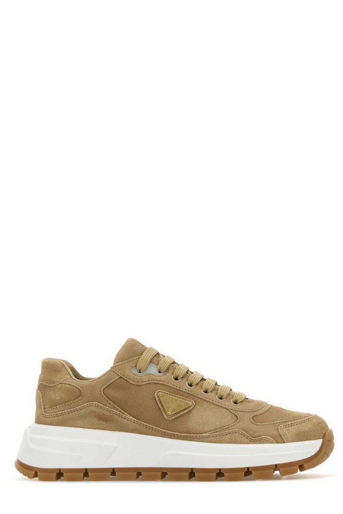 Prada Prada Triangle-Logo Lace-Up Sneakers