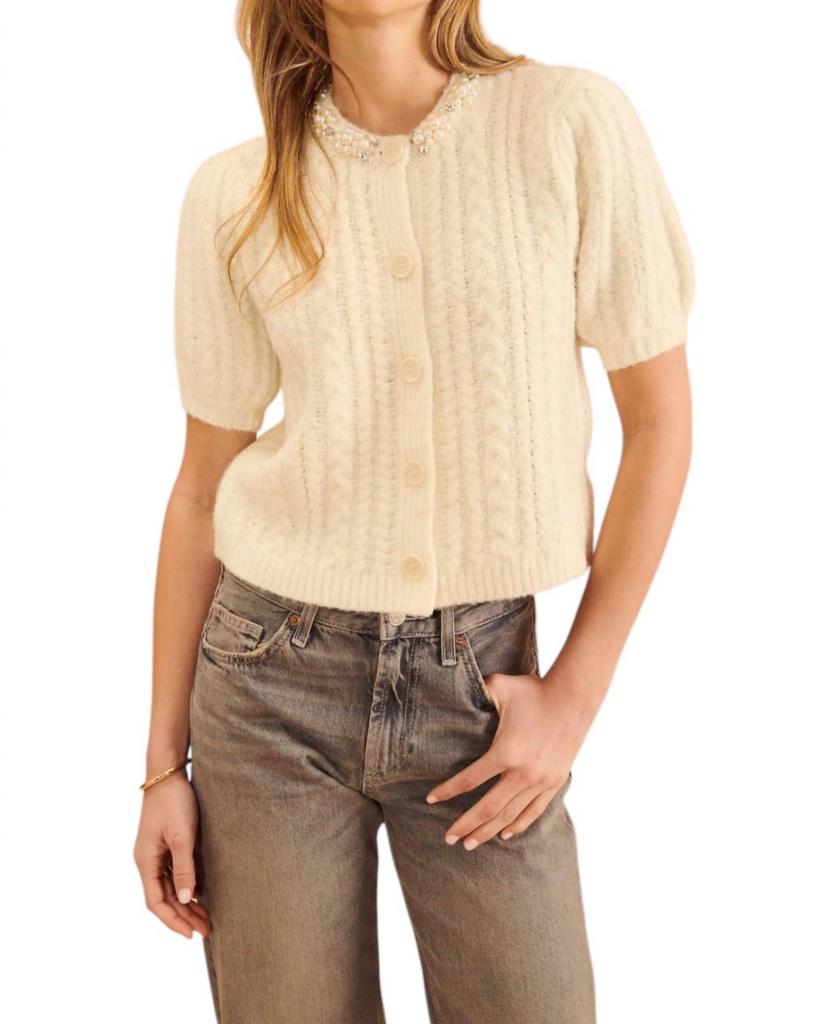 John + Jenn Maxwell Sweater In Cream