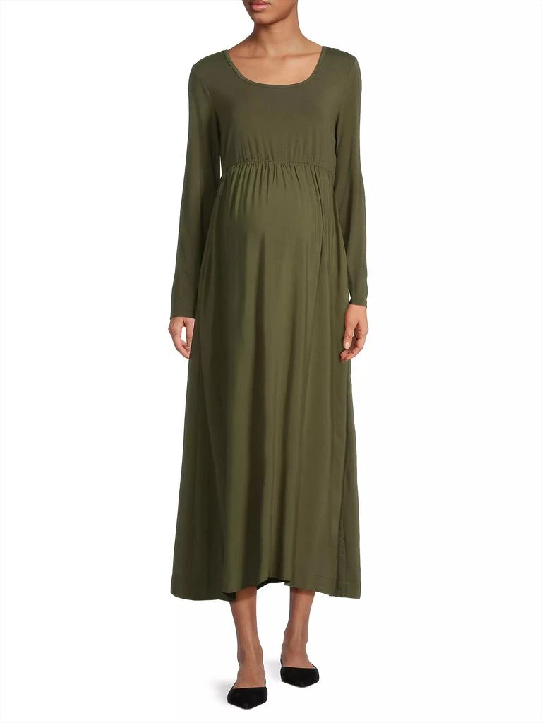 Nom Maternity Maeve Shirred Midi-Dress 2