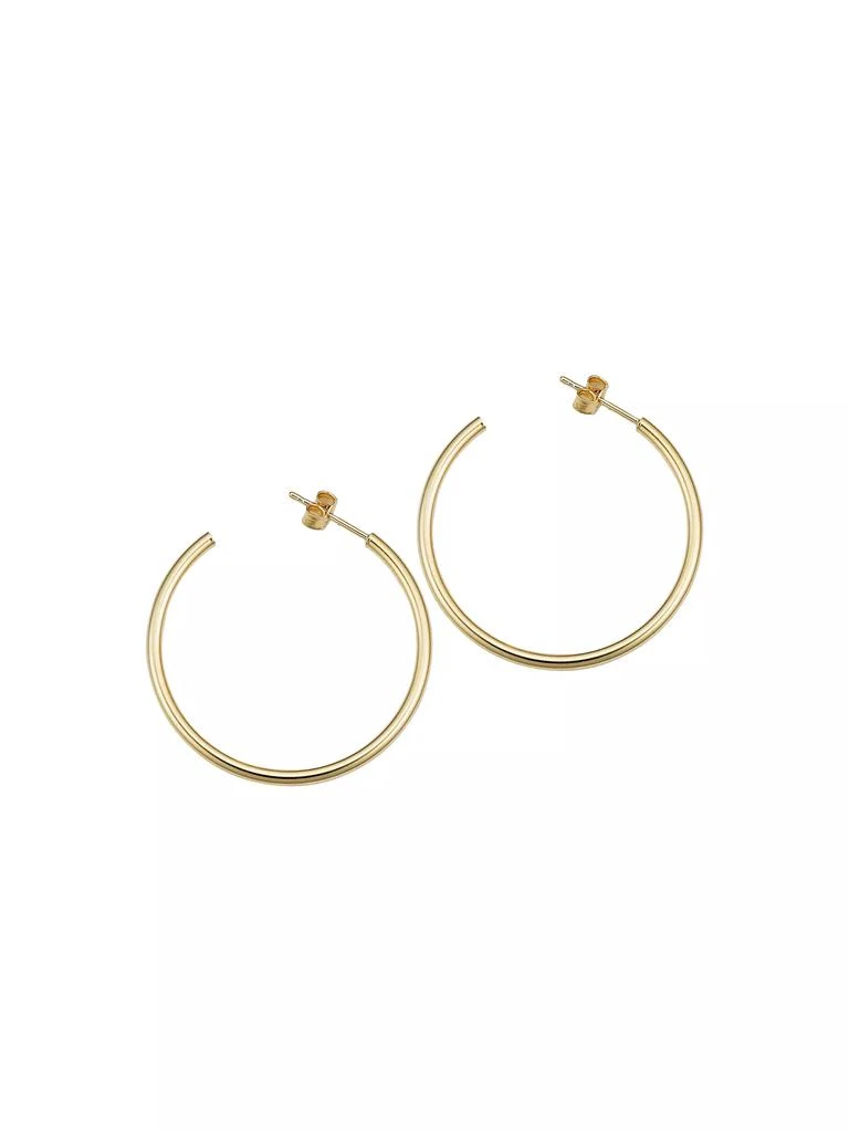 Oradina 14K Yellow Gold Sicily Hoops 4
