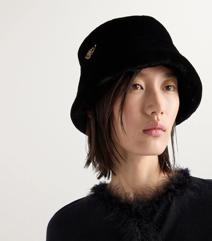 Prada Faux Fur Bucket Hat 2