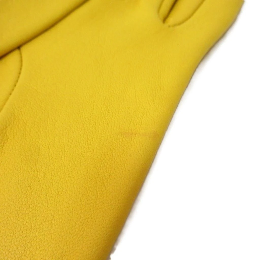Hermes yellow Leather Short Gloves (Pre-Owned) 3