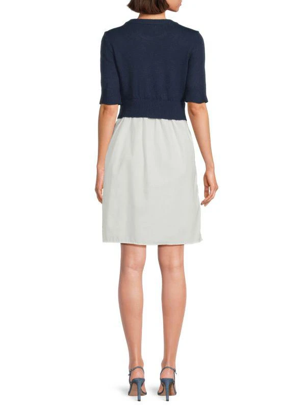 Bobeau Two-Piece Illusion Mini Shirtdress 2